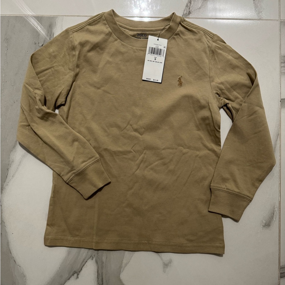 Polo by Ralph Lauren Kids caramel Brown Long Sleeve Tee